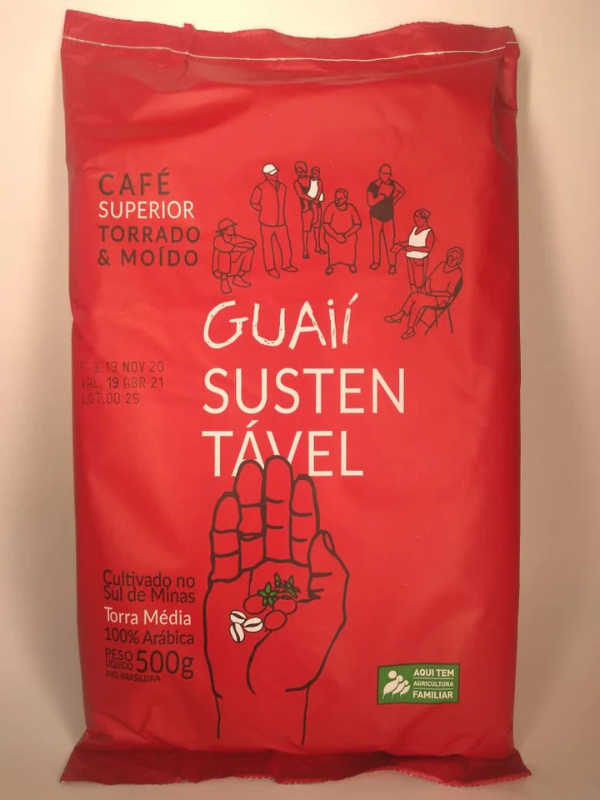 Café sustentável com rastreabilidade na embalagem.