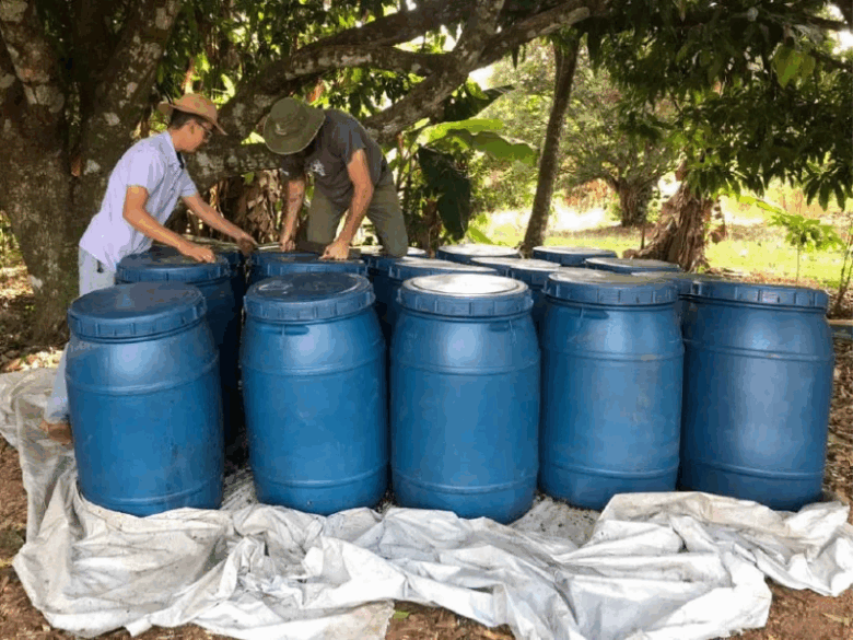 Tanques de fermentação anaeróbica no café em Minas Gerais, destacando inovação nos cafés especiais e sustentabilidade.