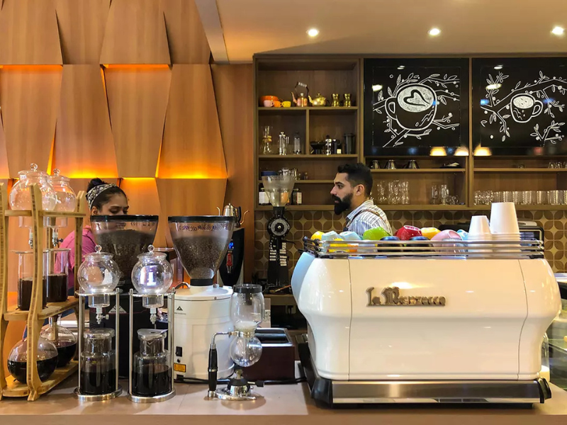 botique de café que oferece cafés de especiais de origem única.